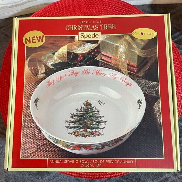 Spode Christmas Tree Annual Serving Bowl 2017 NWT - Picture 10 of 12